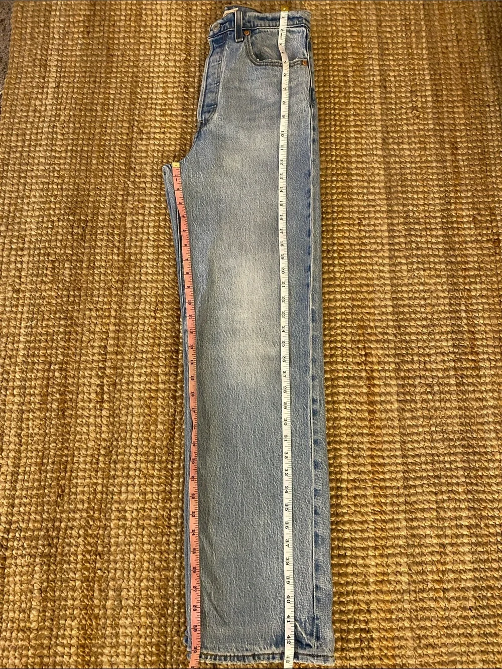 Levi's Light Wash Ribcage Straight Ankle Button Fly Premium Jeans Size 27